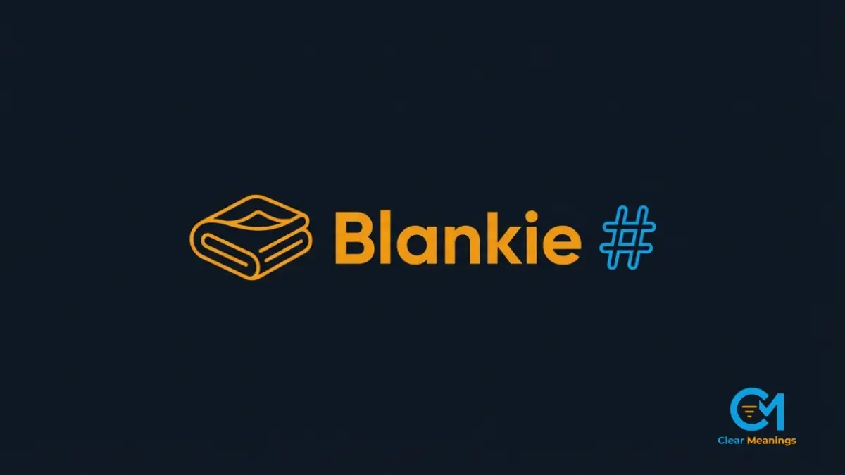 Minimalist representation of the slang term blankie emphasizing comfort and social media trends