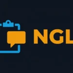 Abstract design comparing the NGL abbreviation in casual chat with formal workplace communication.