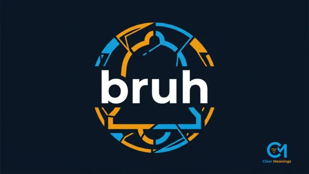 Minimalist geometric representation of a digital notification indicating an informal bruh message on a professional platform.