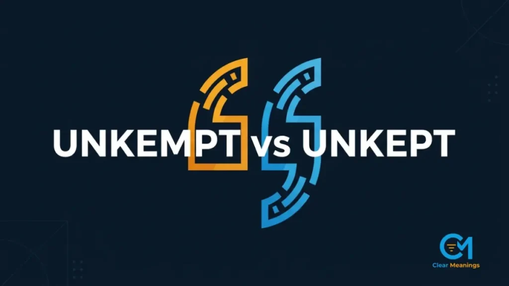 Stylized quotation icon for unkempt vs unkept workplace communication