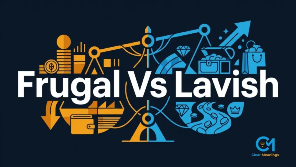 Geometric representation of frugal versus lavish financial contexts
