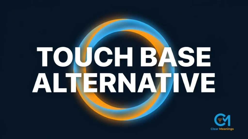 Touch base alternative concept showing an abstract status update symbol