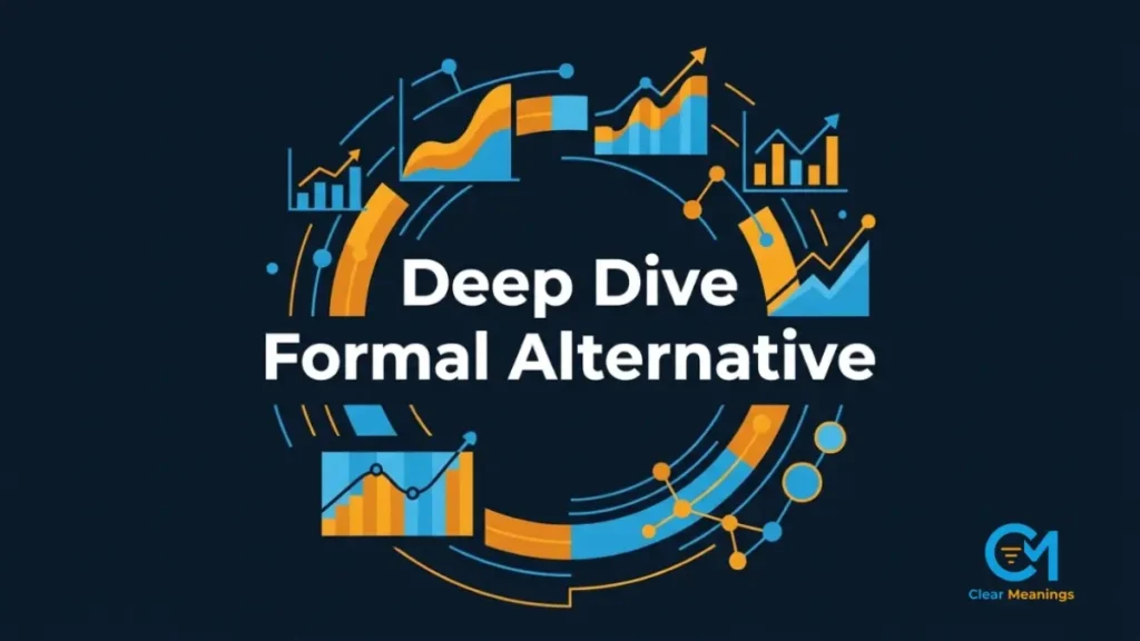 Abstract layered data charts illustrating a deep dive formal alternative in corporate communication.