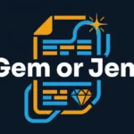Clean digital graphic representing the professional usage of the word gem in corporate documents.