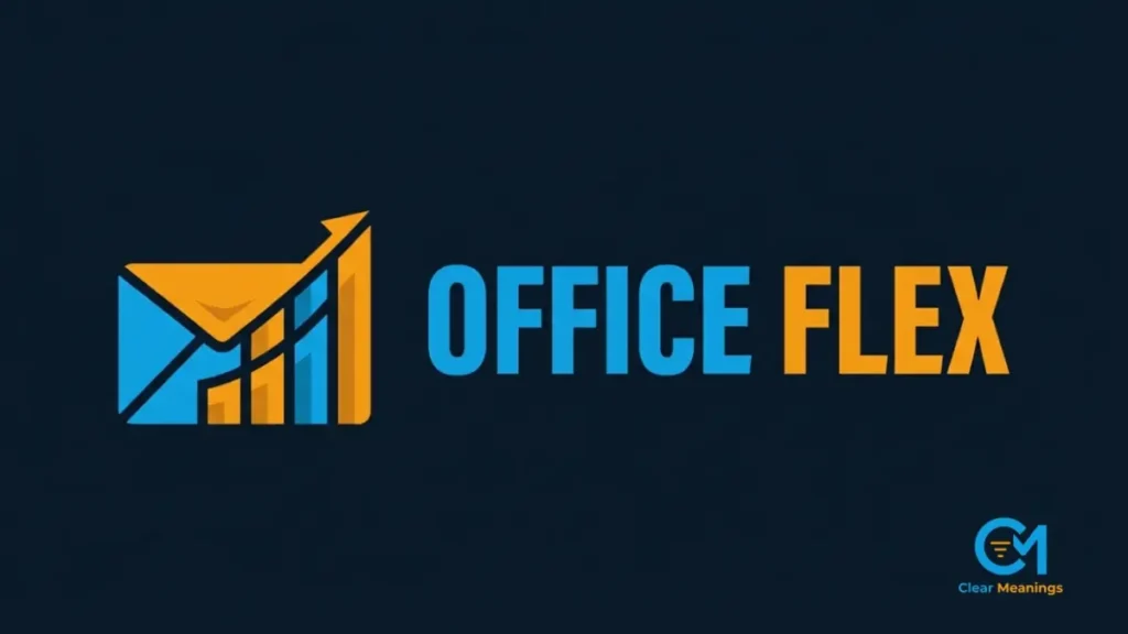 Graphic representing safe office alternatives to the word flex in professional emails.