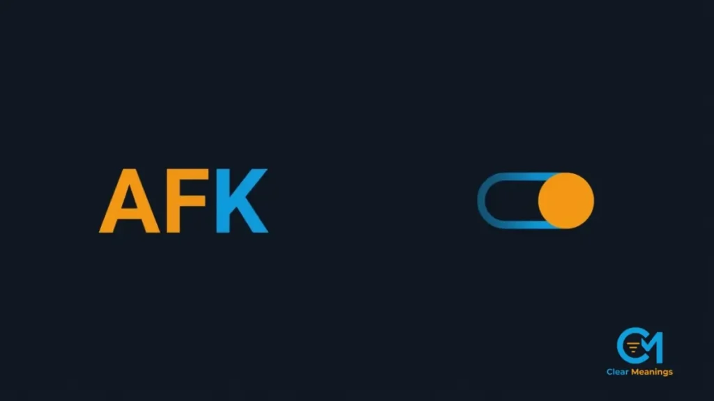 Visual representation of AFK status using an abstract digital toggle switch.