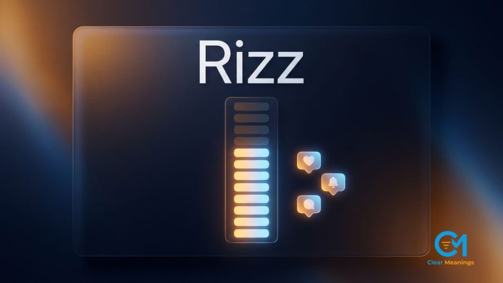 Rizz meaning shown through digital chat and social rating culture on TikTok and Instagram