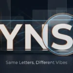 Large glowing YNS lettering seen through a glass decoding lens on a dark premium panel, illustrating the yns meaning slang.